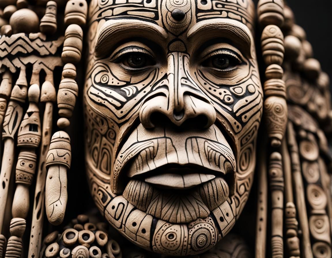 Detailed Shamanic Artifact Close-Up