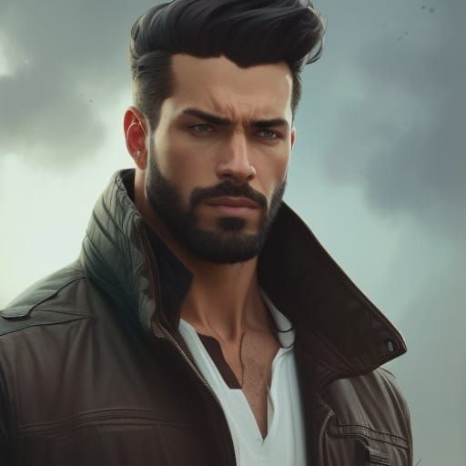 Dramatic Portrait of Handsome Man in Unreal Engine 5