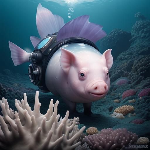 Sea Pig Walking on Abyssal Ocean Floor