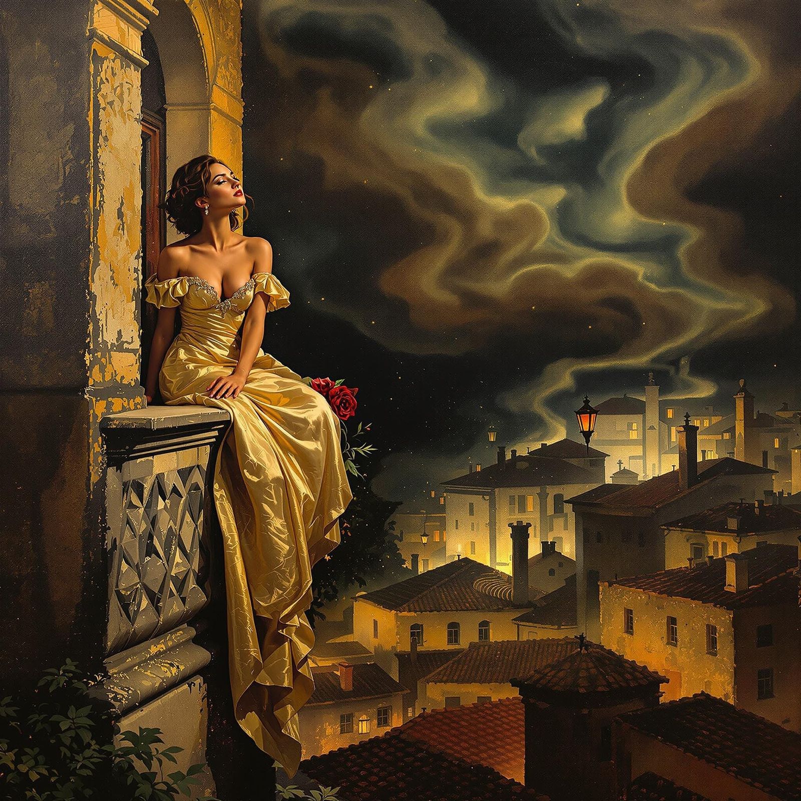 Verona's Star-Crossed Lovers in Vibrant Renaissance Dreamsca...