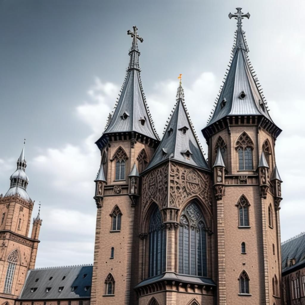 Medieval Knight in Cathedral: Durer-esque Pencil Sketch