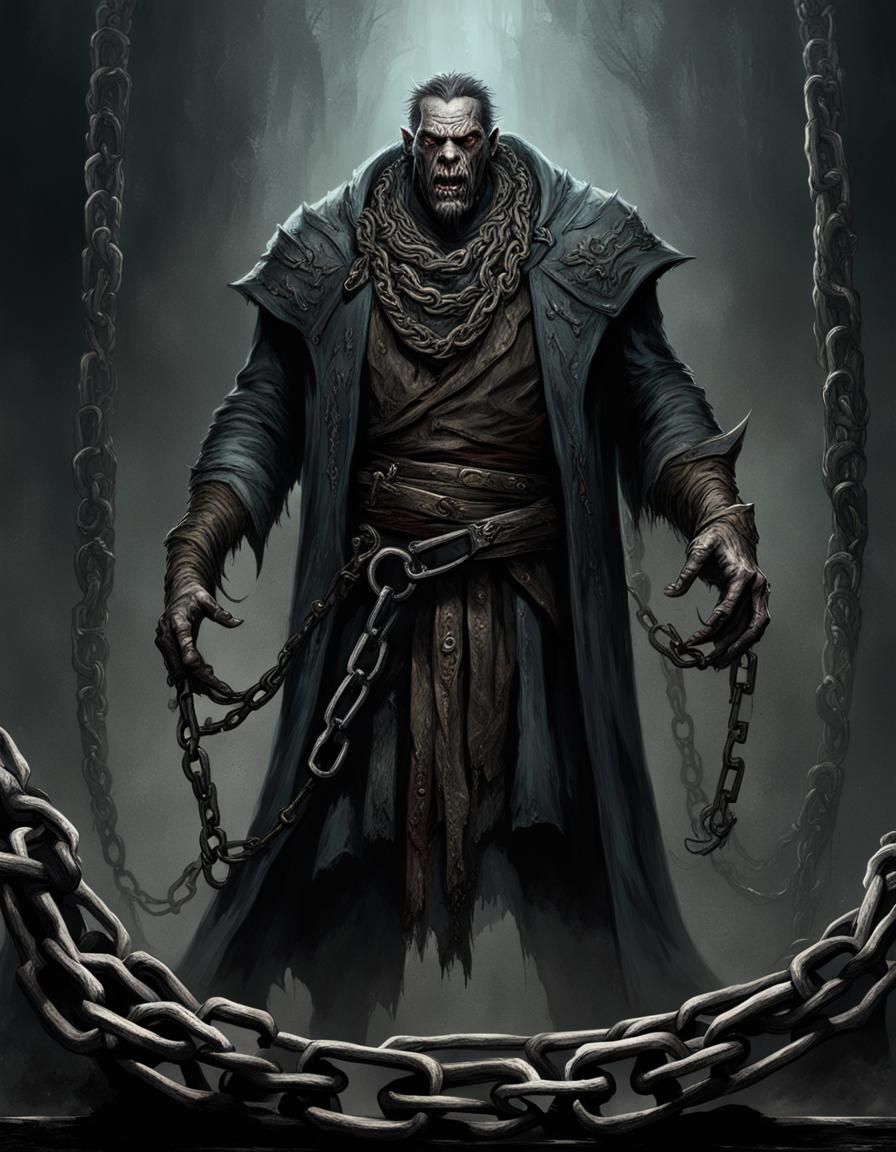 Monster chains man,8k resolution concept art portret