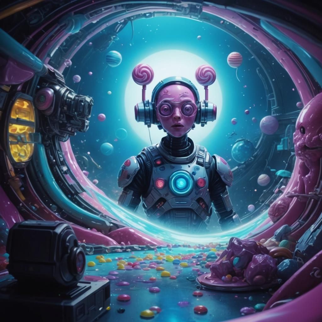Candy Art Scene from Sci-Fi Movie