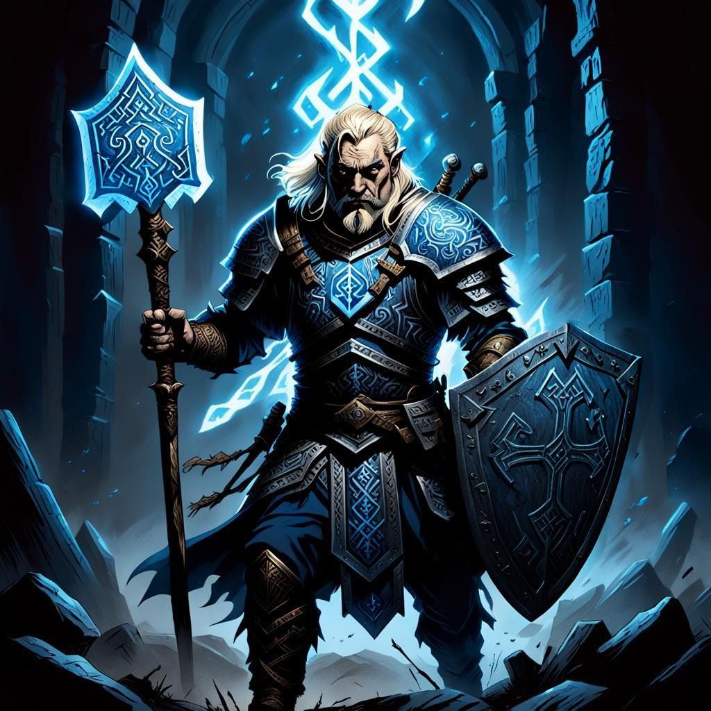 Dwarf Artificer with Runic Armor