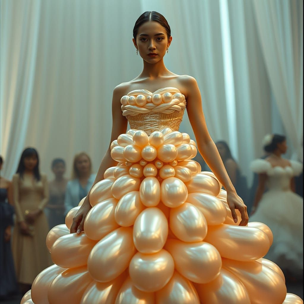 High Fashion Balloon Ball Gown for Alternative Shows