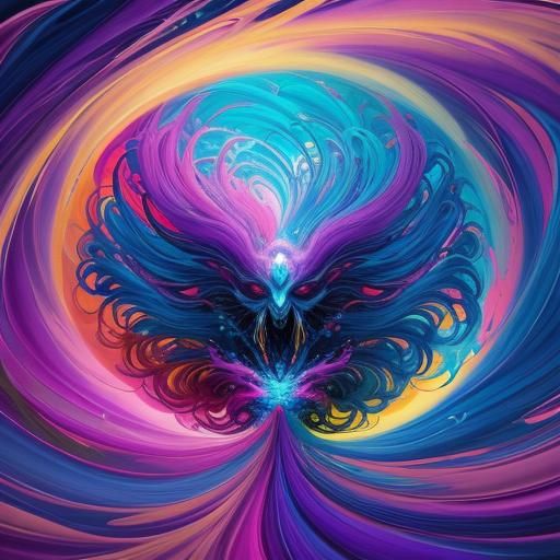 Swirling Vortex of Colors: Surreal Dreamscape