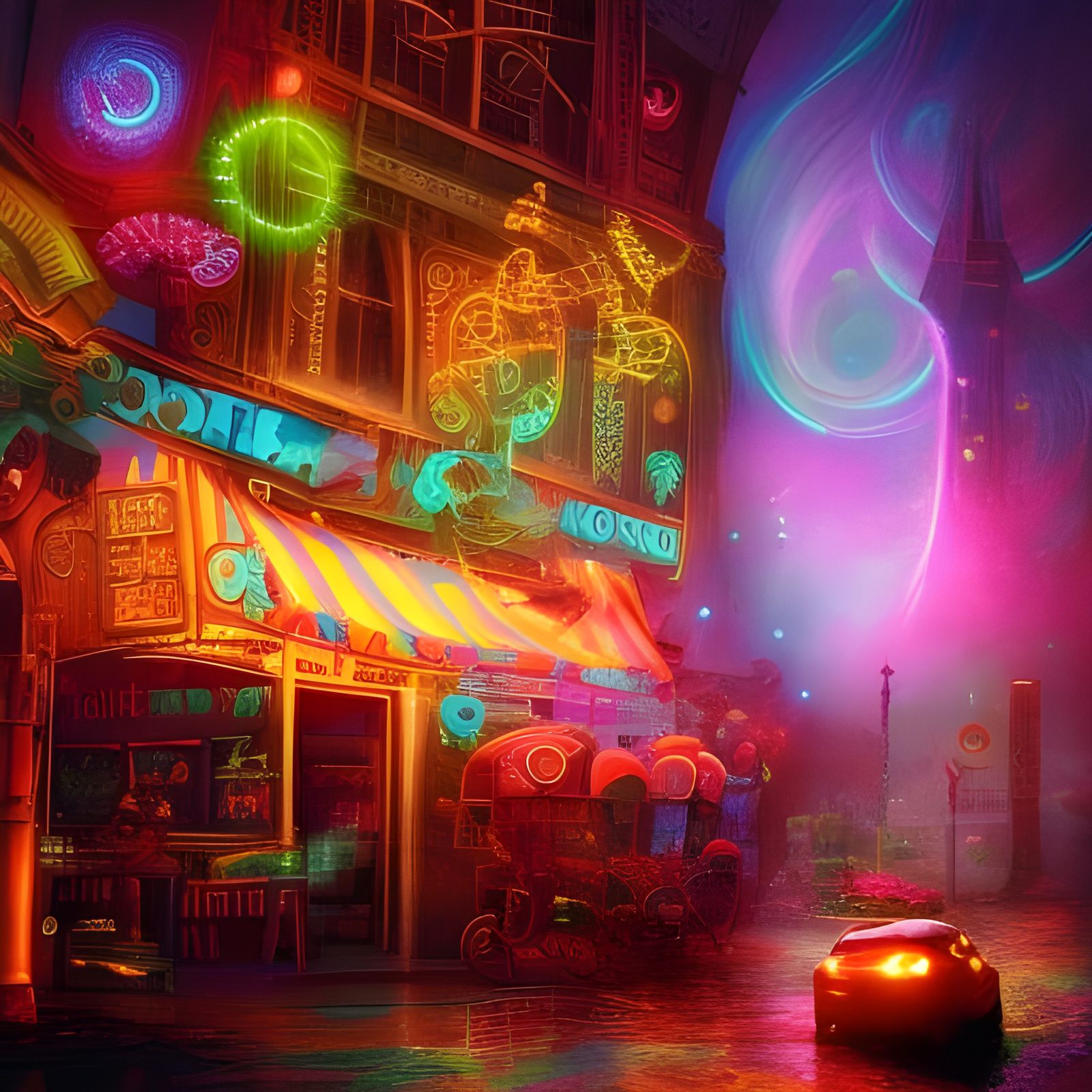 Glowing Doughnuts: A Digital Matte Painting