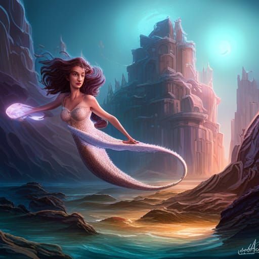 Grace and Monty as Detailed Merfolk in Fantasy Art