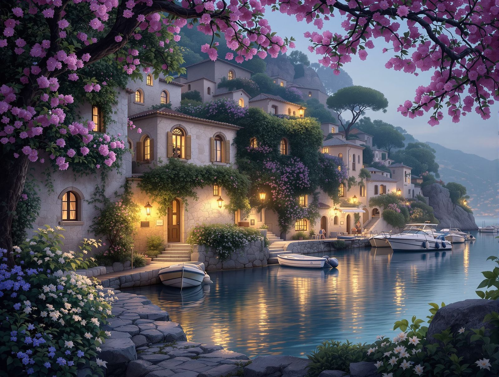 Mediterranean Coastal Scene