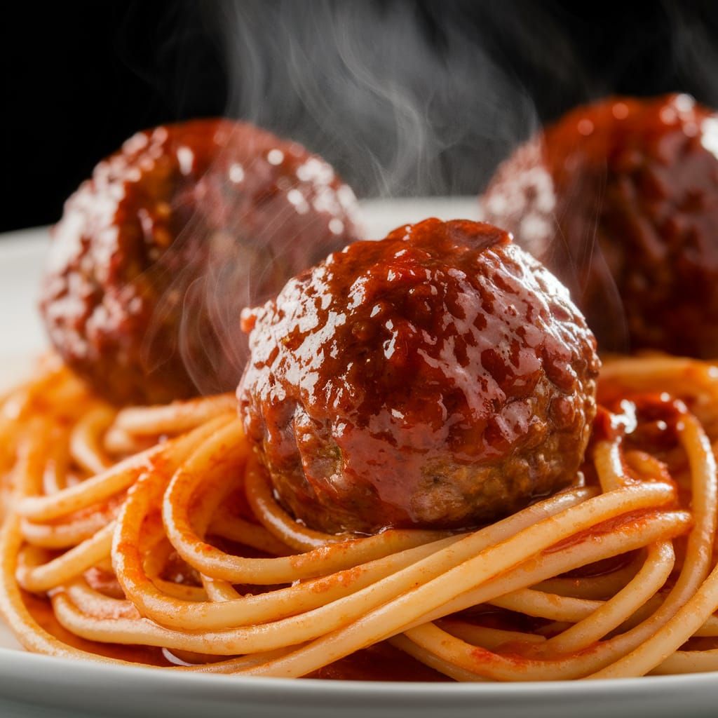 Mouthwatering Spaghetti and Meatballs: Digital Photography