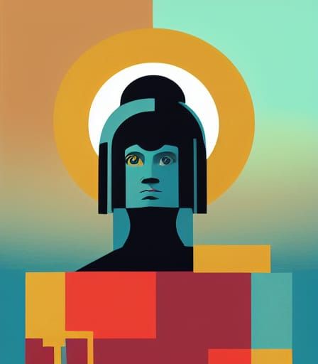 Uberman Propaganda Poster in Pop Art Style