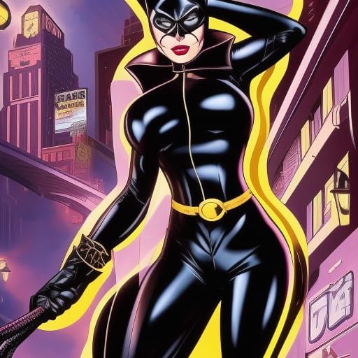 Catwoman with her whip