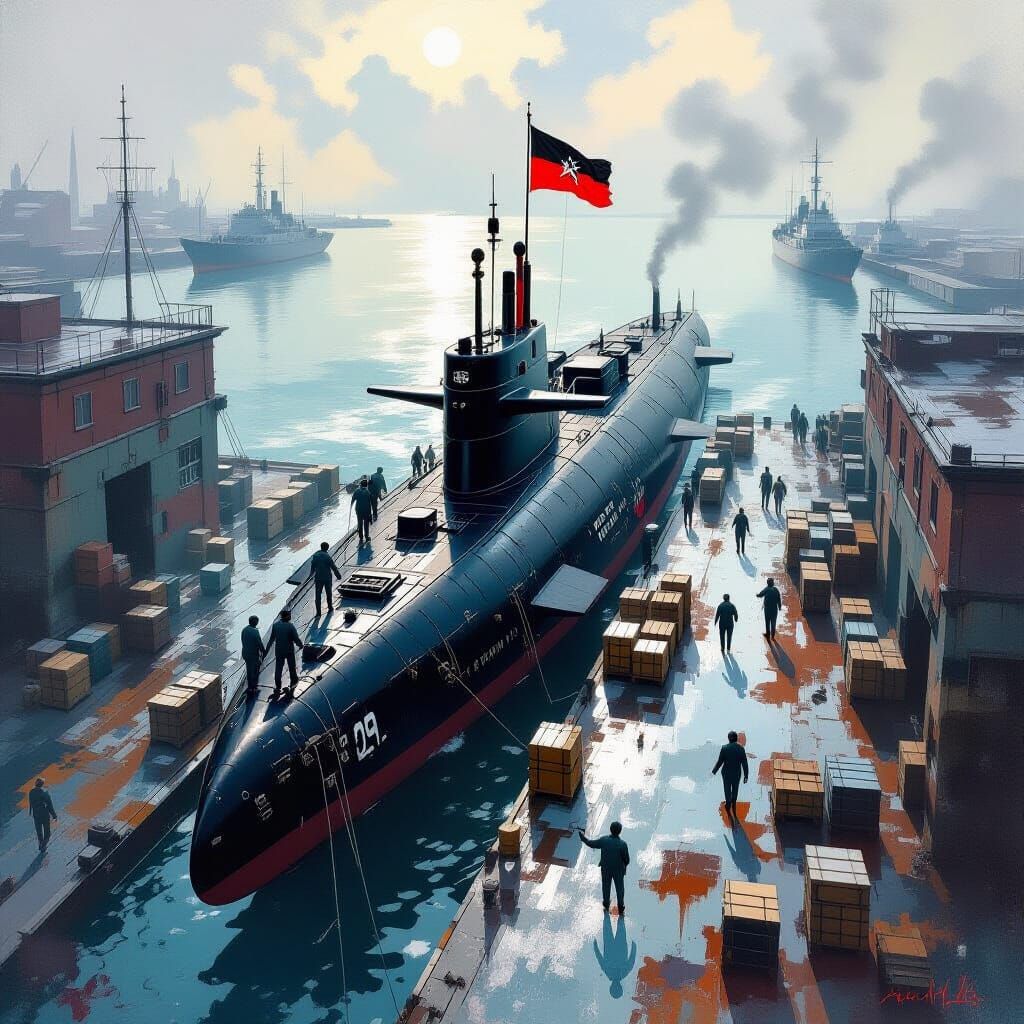 Secret Submarine Harbor in Autumn Colors