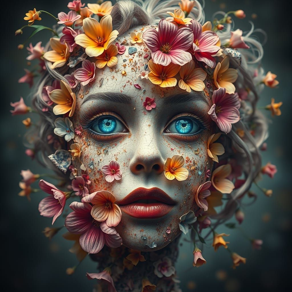 Surreal Floral Portrait