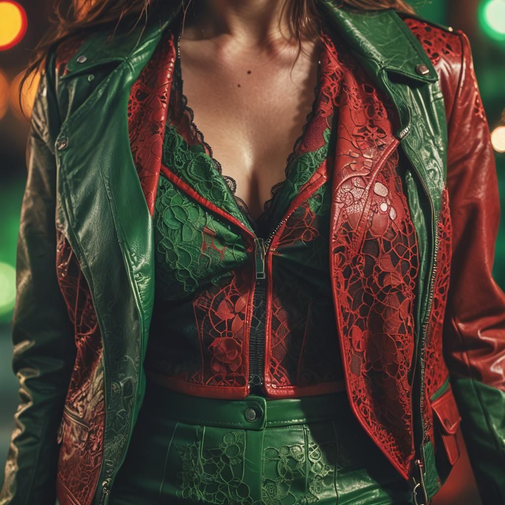 Poitrine massive 52FFF femme irlandaise en mini jupe verte e...