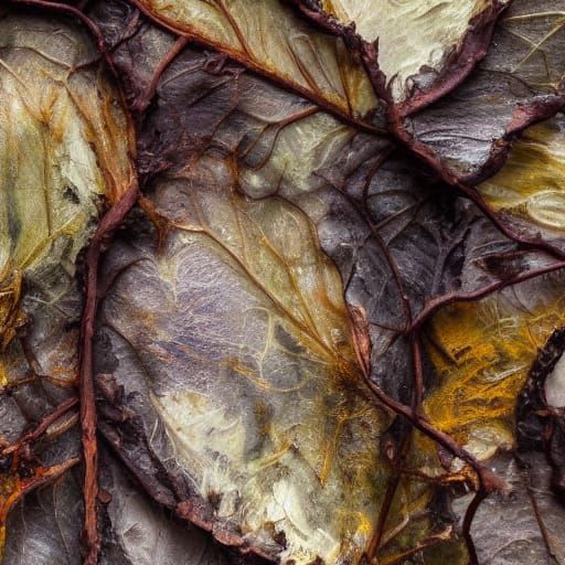 Earthly Tapestry of Dried Leaves in Warm, Muted Hues
