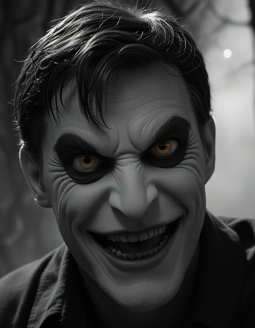 Dark Fantasy Easter Bunny in Haunting Forest Maze