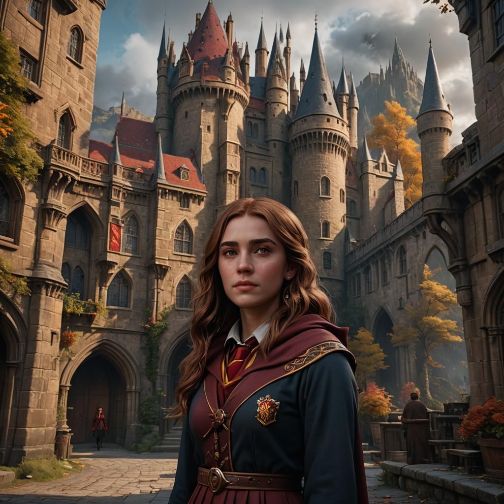 Detailed Painting of a Gryffindor Girl