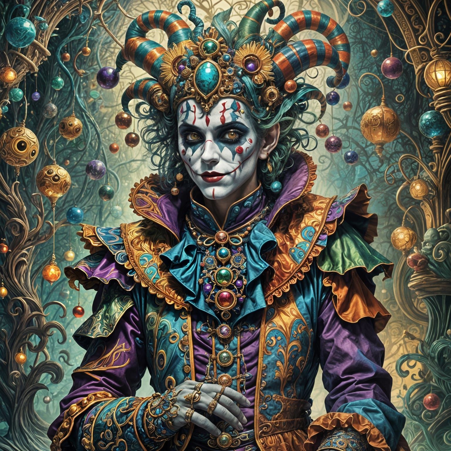 Surreal Dream Realm with Hybrid Creatures, Digital Art