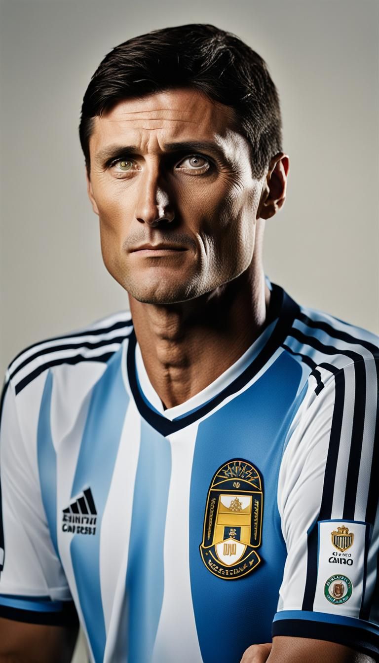 Javier Zanetti Close-up Portrait in Uniform