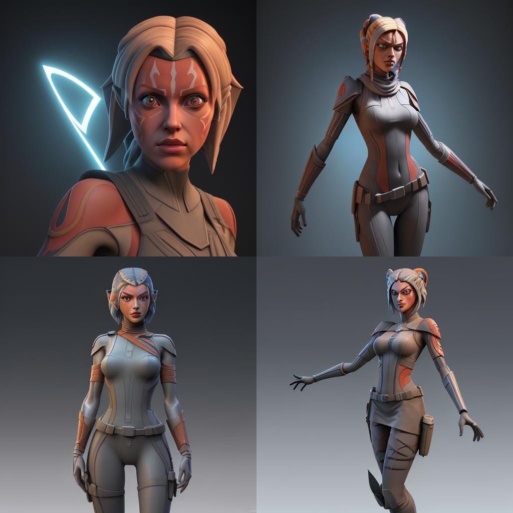 Ahsoka as Alcina Dimitrescu: 3D Digital Art