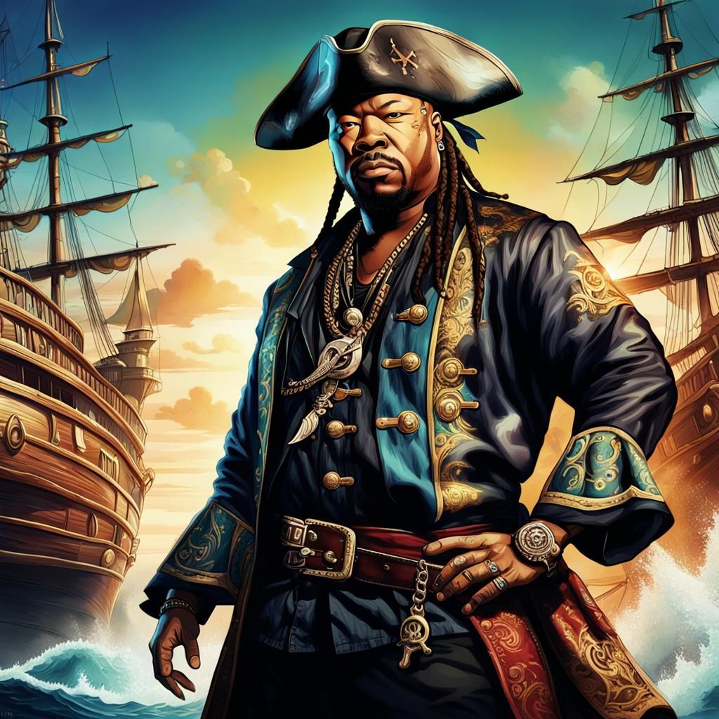 Xzibit as Pirate in Pimp My Ship TV Show Scene