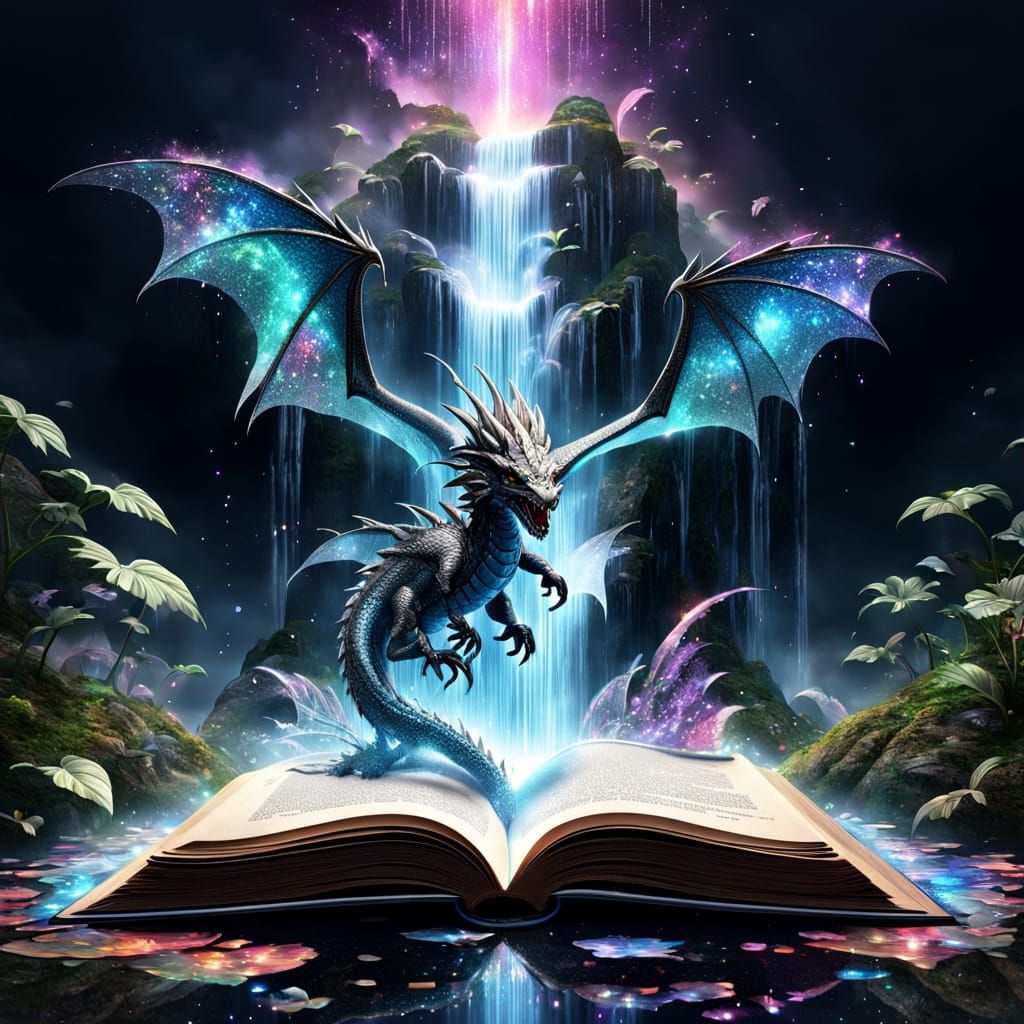 Ethereal Waterfall of Glitter Descends Upon a Fantasy Novel