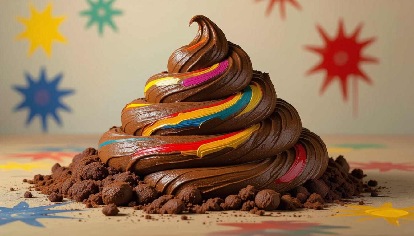 Abstract Expressionist Swirl: A Pop Art Sculpture