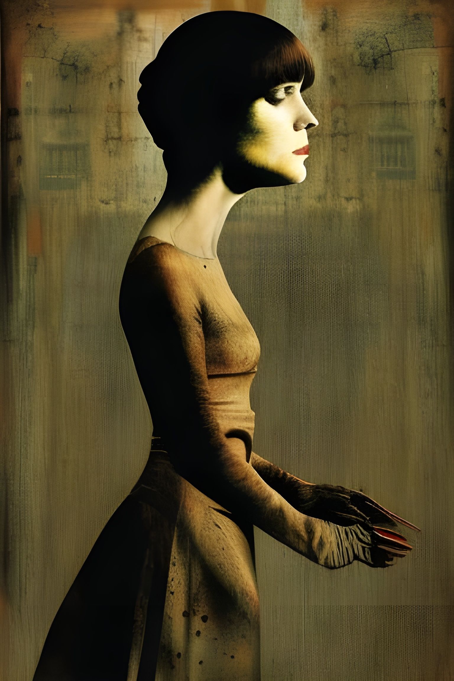 Lonely Woman in a Hallucinatory Surrealist Style