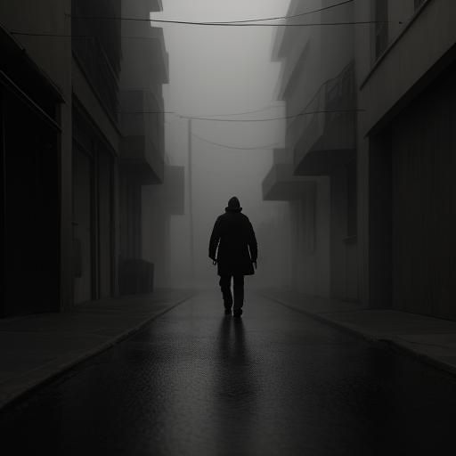 Deserted Alley at Dawn in Cinematic Style