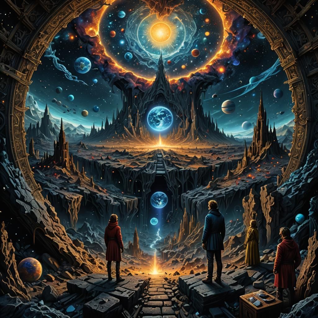 Inside Out Earth: Cosmic Astral Illustration