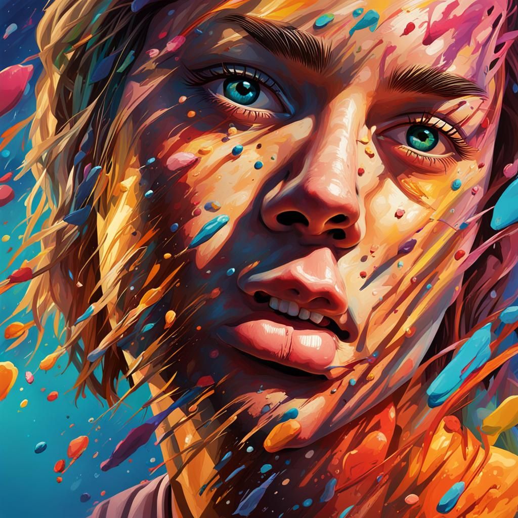 Hyperrealistic Nikki Maxwell Portrait in Splash Art Style