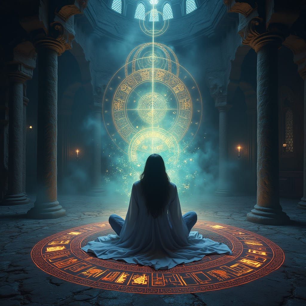 Mystical Medium in a Dreamlike Chamber