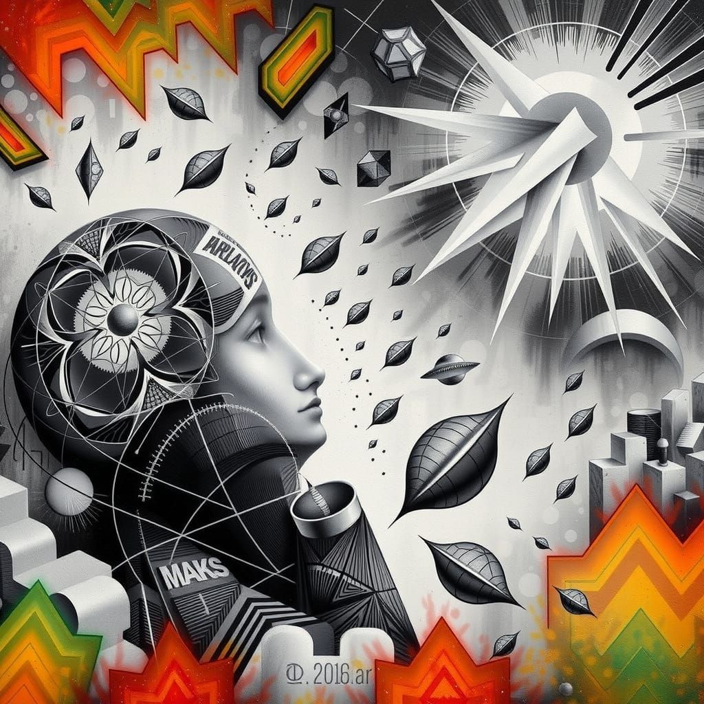 Geometric Patterns in High Contrast Black and White