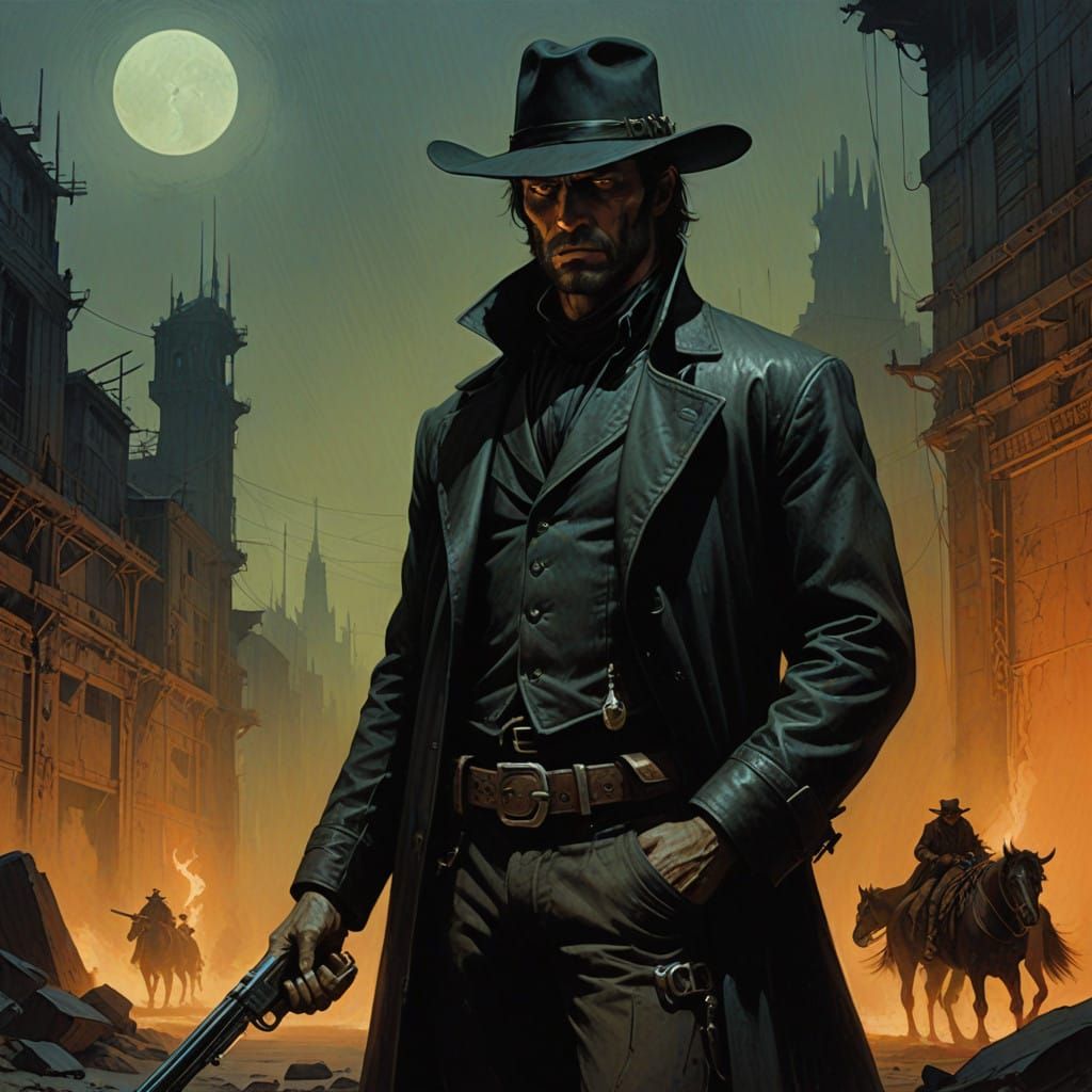 Mysterious Cowboy Priest Rides into the Sunset