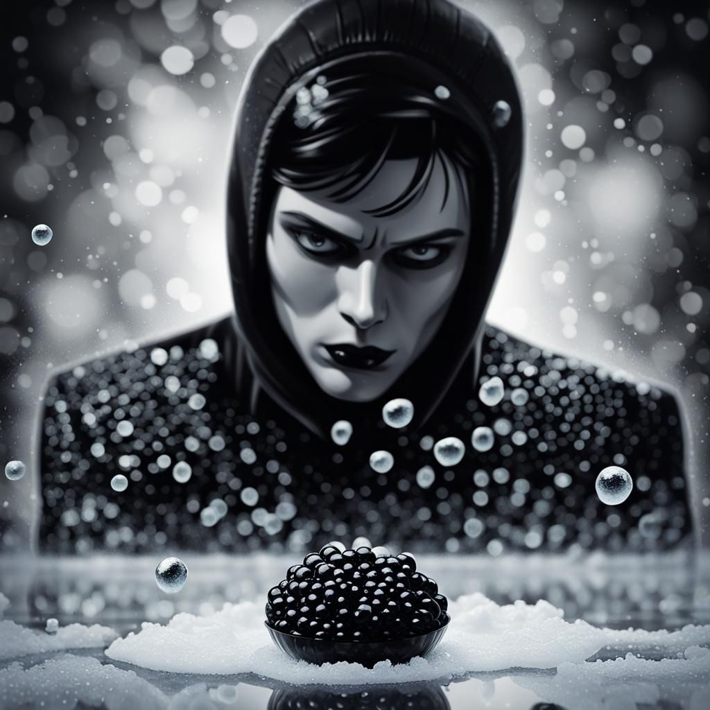 Russian Caviar in Comic Noir Expressionism Style