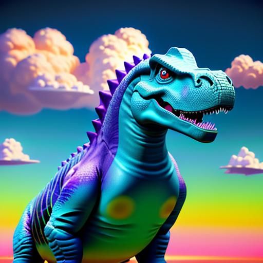 Cloud Dinosaur Concept Art in 3D