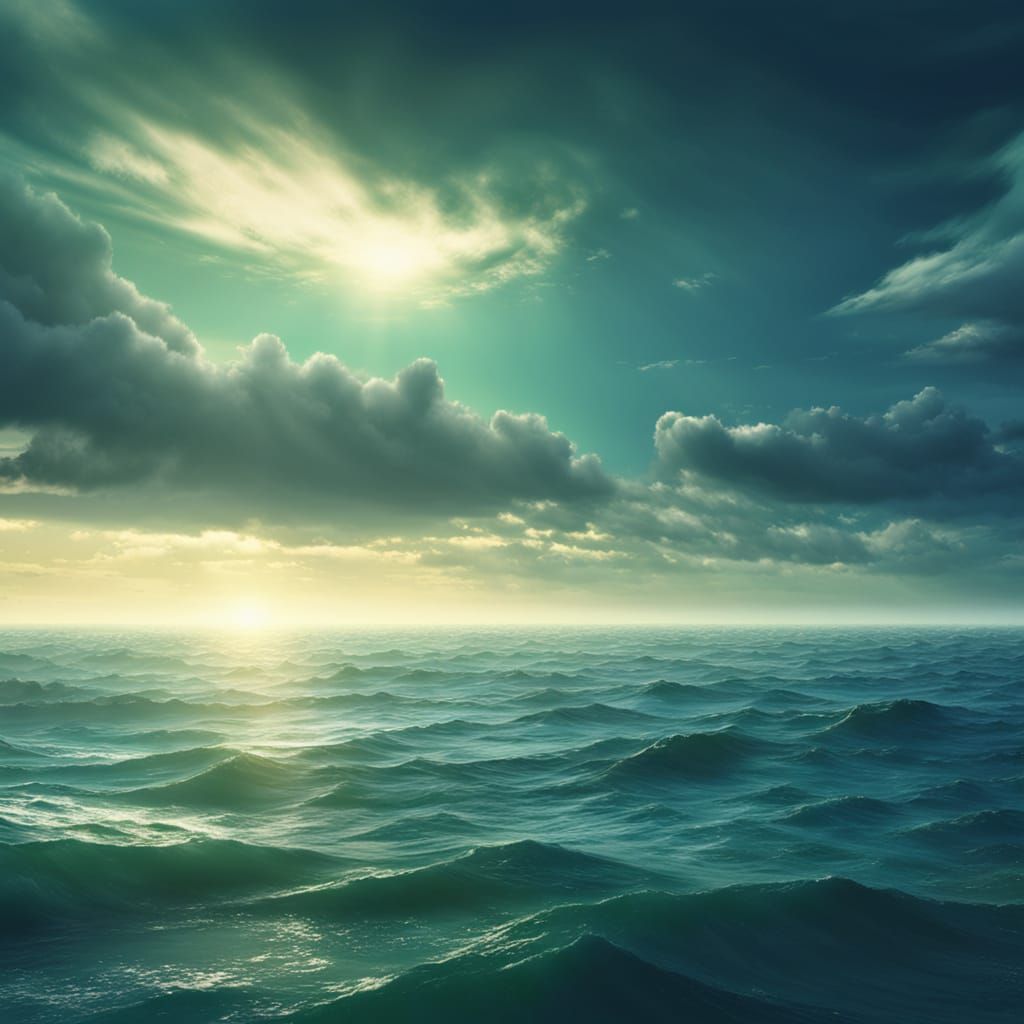 Vast Ocean Vista With Dramatic Sky