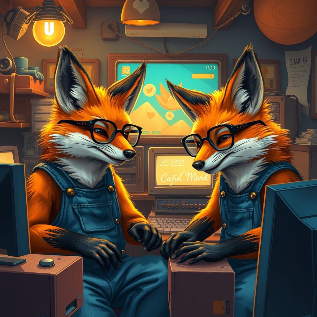 Fantastical Foxes Build Computers for Charity in Whimsical W...