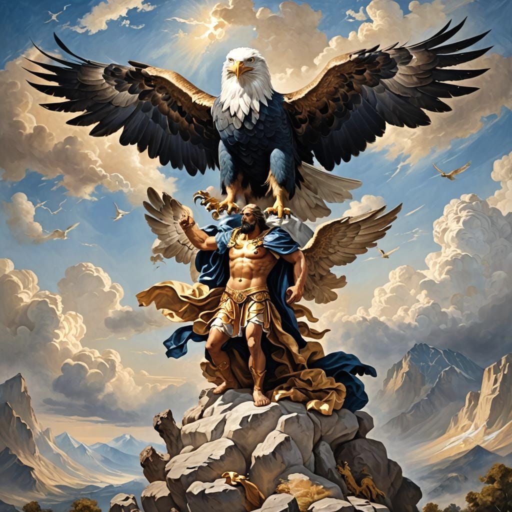 Zeus and His Eagle in Glorious Ultra HD