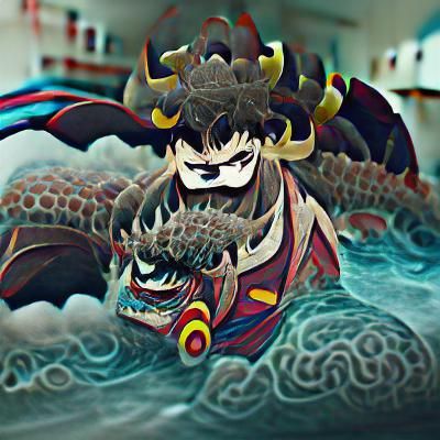 Majestic Dragon in Flight