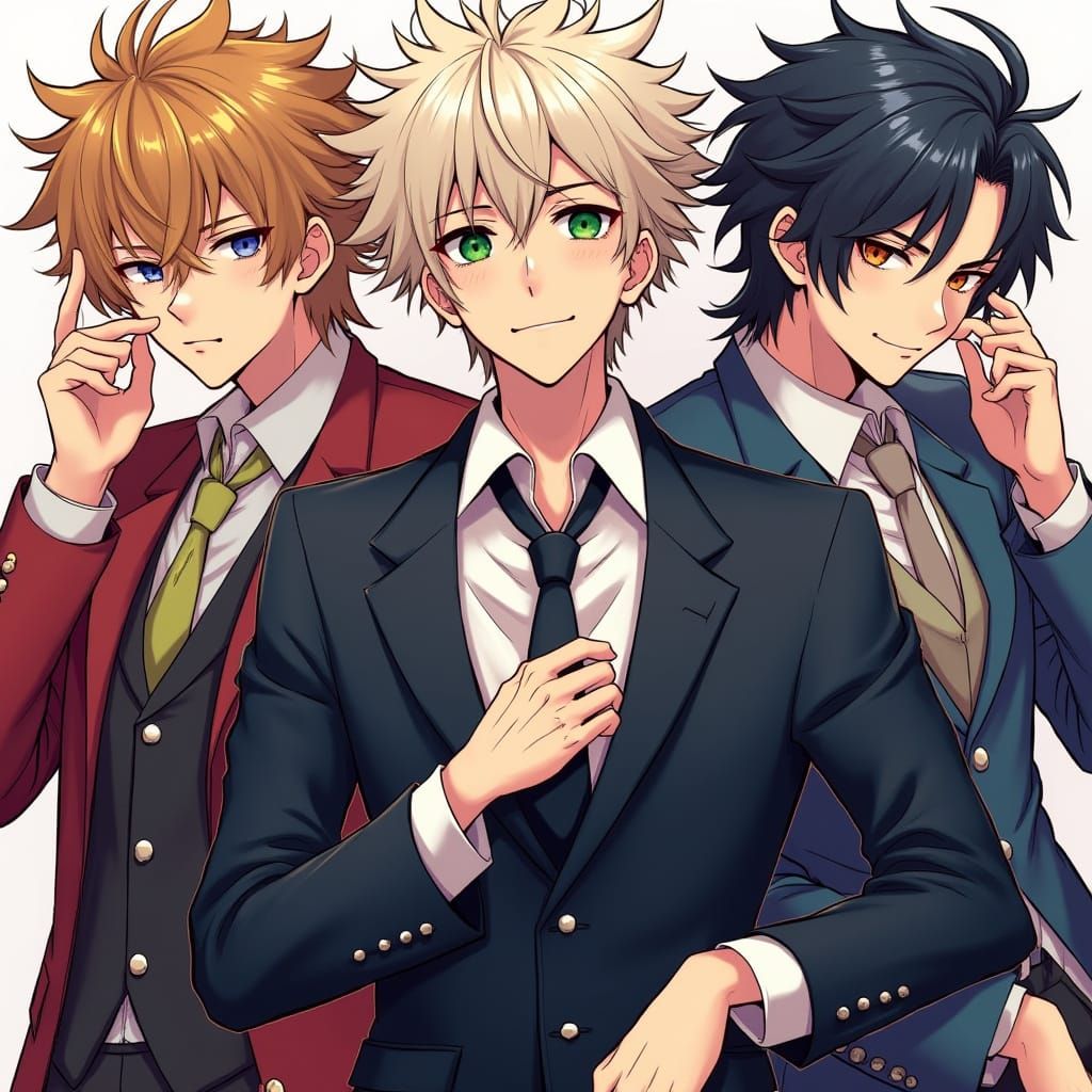 Stylish Sukuna, Gojo, and Toji: Manga-Inspired Art