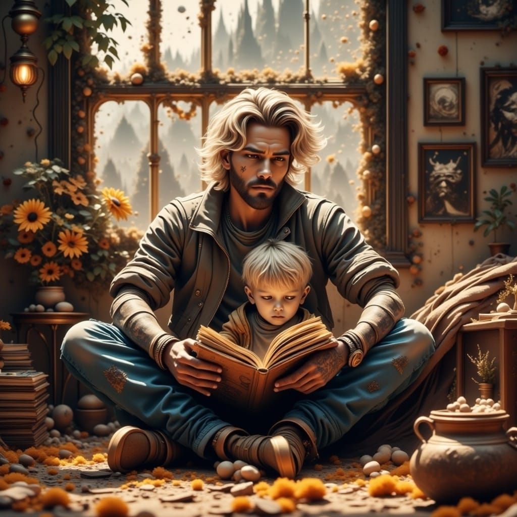 Father and Son Storytime