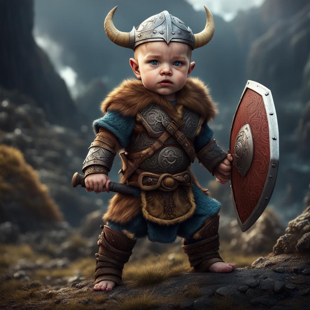 Viking Baby Warrior Concept Art