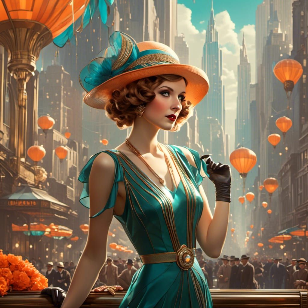 Anna Kendrick in 1920s Art Deco Pin-Up Style