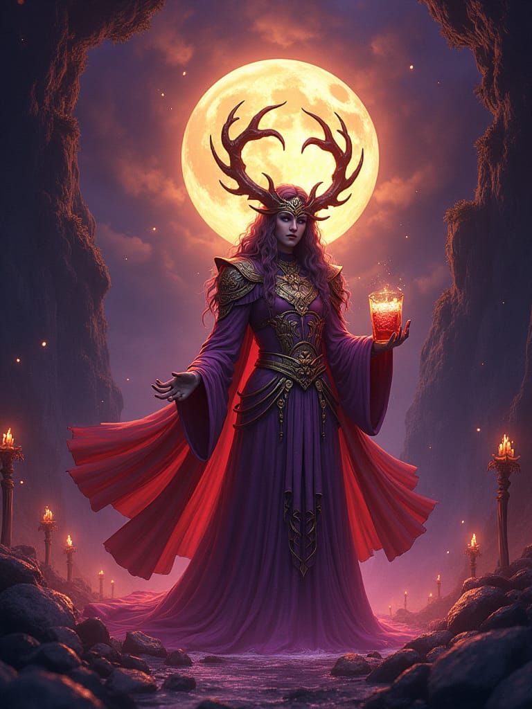 Dark Fantasy Christ's Love Brew in Candy Art Style