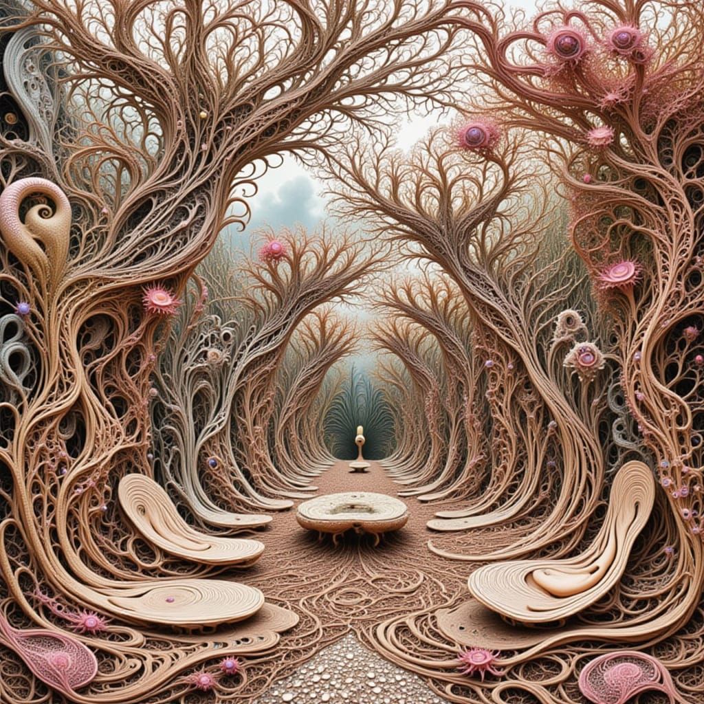 Intricate Abstract Sculptures in Opalescent Light