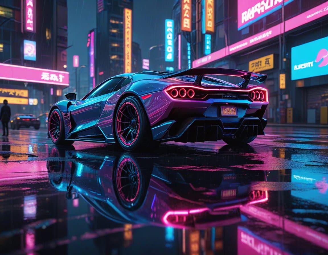 Vibrant Futuristic City Unfolds in Neon-Lit Splendor