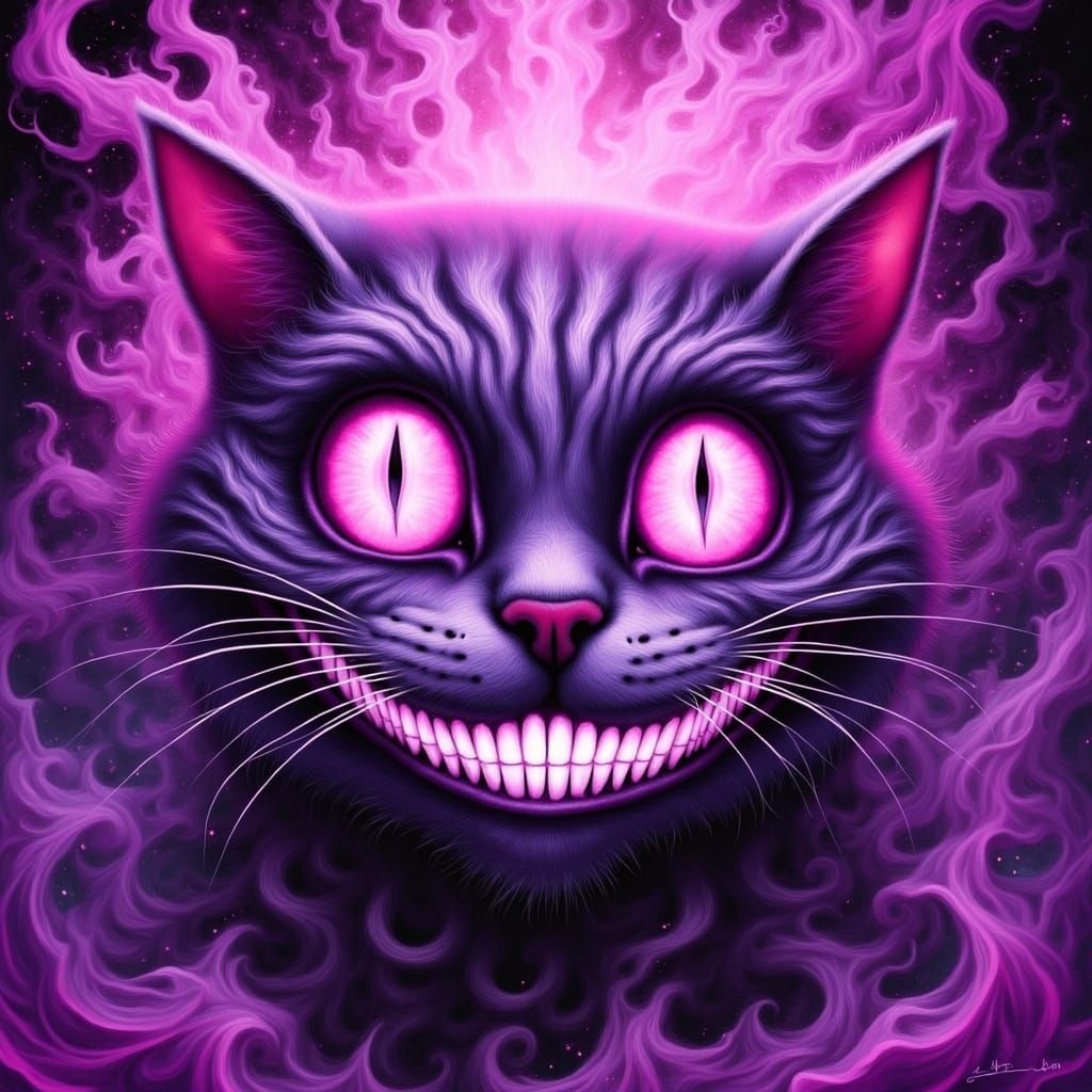 Whimsical Feline in a Dreamlike Wonderland