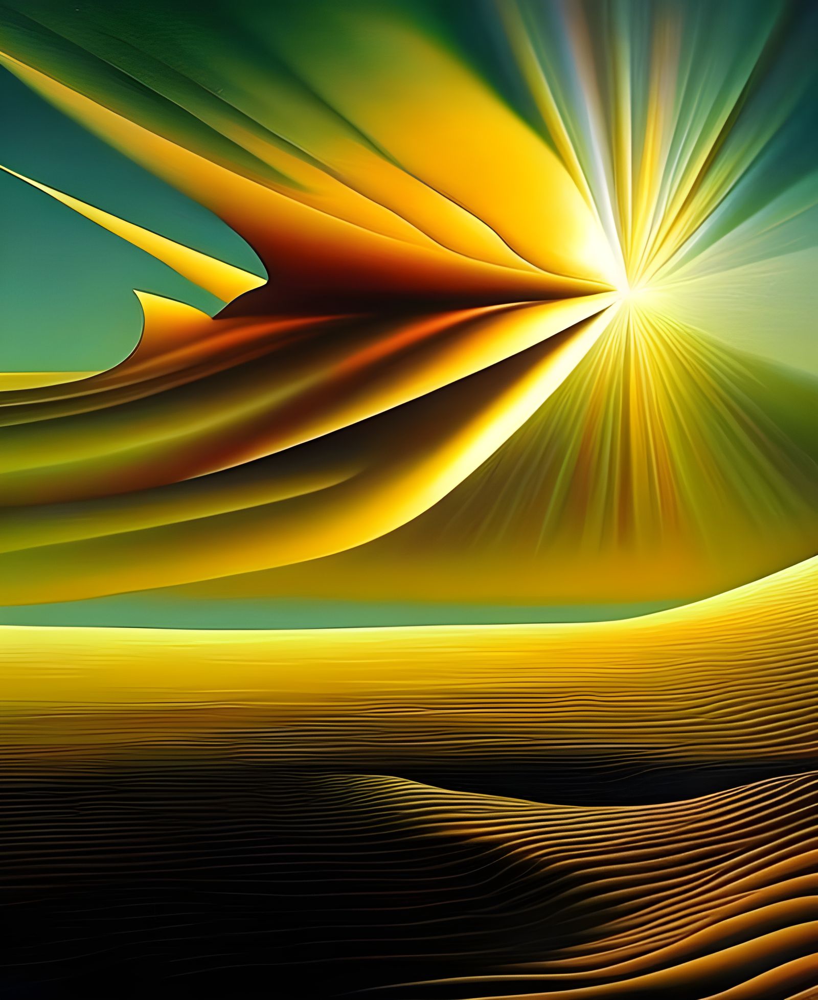 Dreamlike Abstract Illusion with Luminous Particles